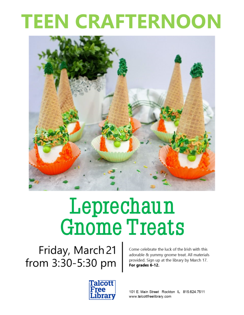 Picture of leprechaun gnome treats made with upside down ice cream cones and decorations.